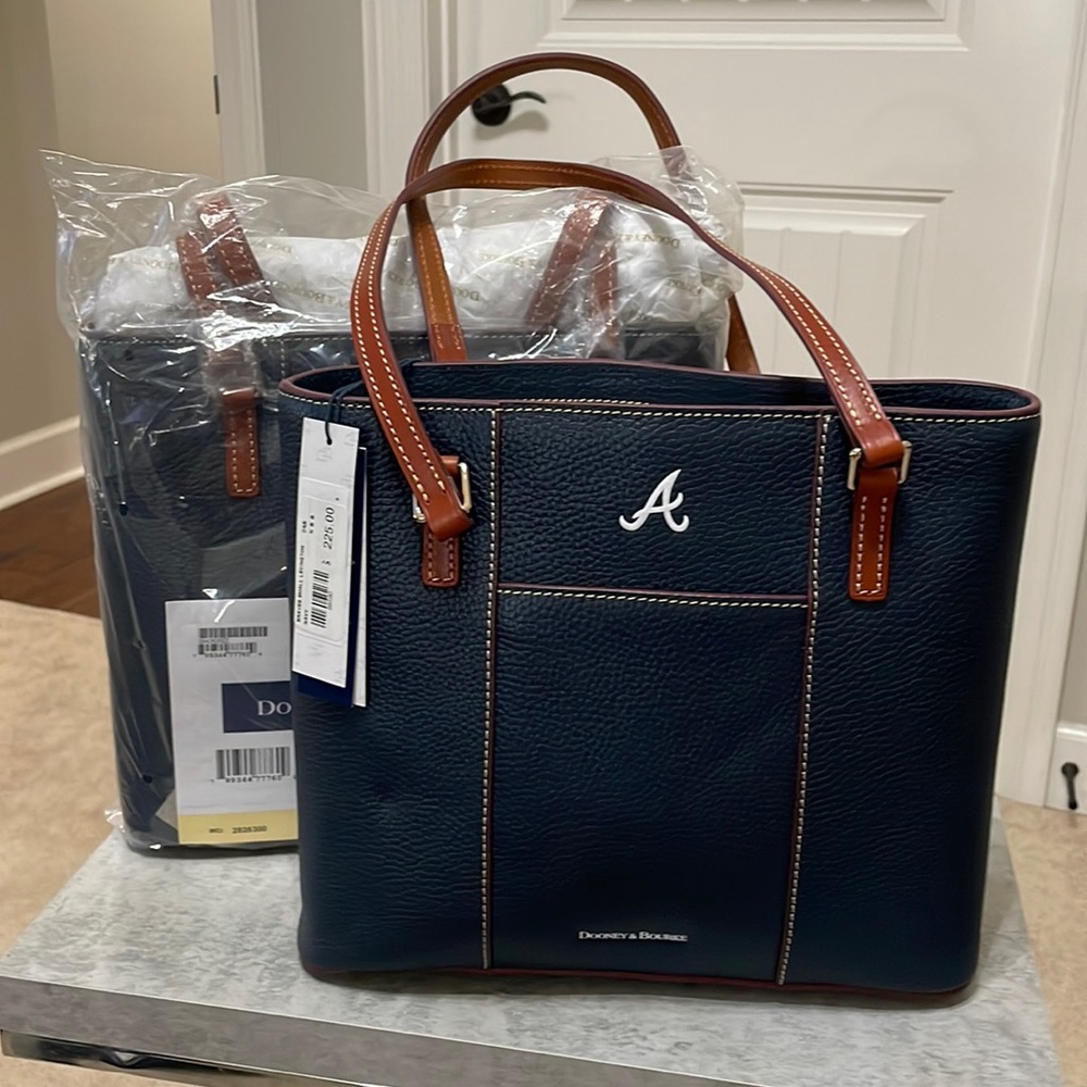NWT! Atlanta Braves Dooney & Bourke Lexington bag, 
H 12" x W 4" x L 14"